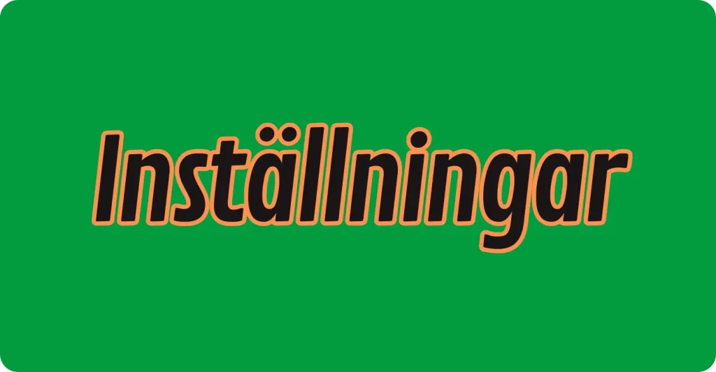 inställningar